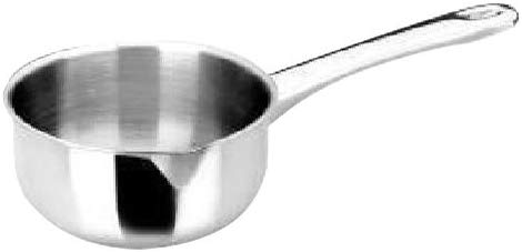 IBILI Prisma Curved Saucepan, 10 cm, Stainless Steel, Suitable for Induction Hobs, Silver