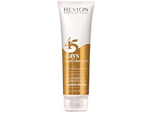 Revlon Professional Revlonissimo 45 Days Golden Blonde 2 in 1 Shampoo & Conditioner 275 ml Pack of 1), Multi, 276 ml (Pack of 1)