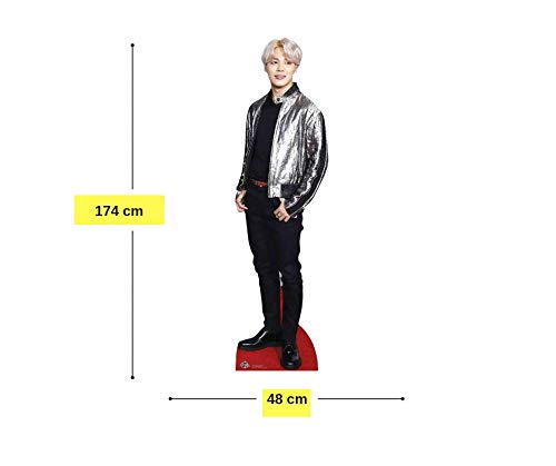Star Cutouts CS751 Jimin BTS Park Ji-min Silver Jacket Lifesize Cardboard Cutout with Free Mini - Image 2