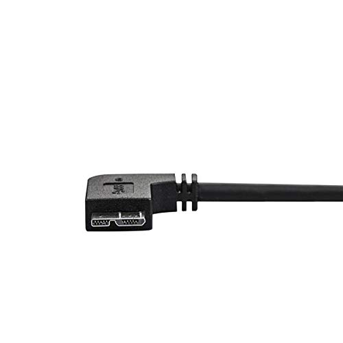StarTech.com 0.5m 20in Slim Micro USB 3.0 Cable M/M, Right-Angle Micro-USB, USB 3.0 A to Micro B - Image 2