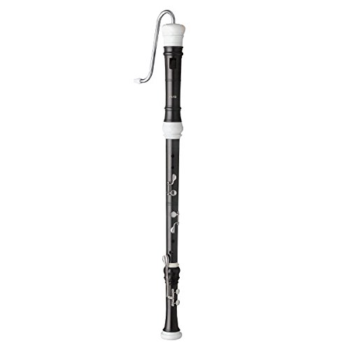 Aulos 533b Symphony Series Bass Recorder, Classic Dark Brown/Ivory, Strong ABS Construction, 3 Piece