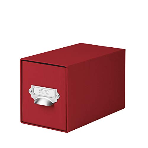 Rössler Papier 1327452360 - S.O.H.O. CD-ladebak, met beschrijfbaar inlegetiket en handgreep, rood, 1 stuk