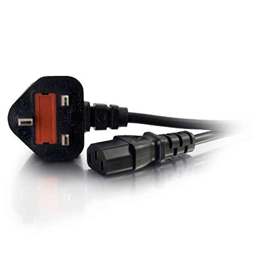 C2G 88514 3 Metre UK Power Cable IEC320C13 to BS1363 9 Foot Kettle Lead Power Cord, Black, 3M