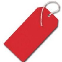 Q-Connect KF01627 Strung Tag 120x60mm - Red (Pack of 1000)