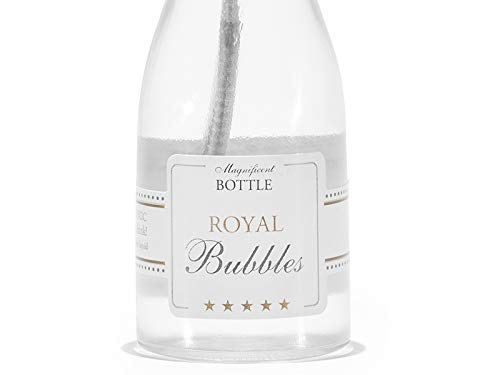 PartyDeco- 24 Pcs Champagne Bottle Soap Bubbles BMS24, Bianco, 10 cm x 18 cm x 12 cm - Image 2
