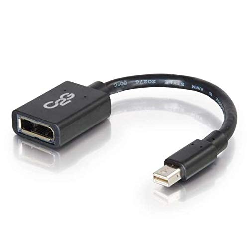 C2G 15CM Mini DisplayPort Male to DisplayPort Female Adapter Black