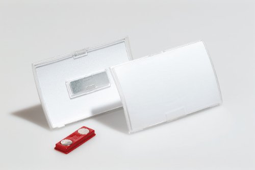 Durable Click Fold Name Badge, Transparent, 40 x 75 mm - Image 2