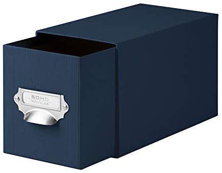 Rössler Papier 1327452900 - S.O.H.O. CD-ladebak, met beschrijfbaar inlegetiket en handgreep, marine, 1 stuk - Image 2