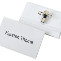 Name Tag 60 x 90 mm with Clip and Safety Pin Pack of 25