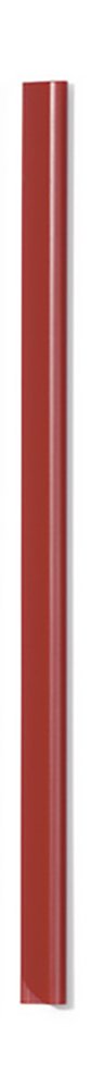 Durable A4 Spine Bar 6mm Red - Pack of 100 - Quick and Easy Binding for Unpunched Documents - Holds Up to 60 A4 Sheets