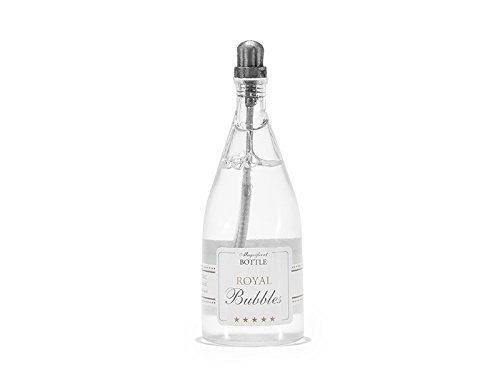PartyDeco- 24 Pcs Champagne Bottle Soap Bubbles BMS24, Bianco, 10 cm x 18 cm x 12 cm