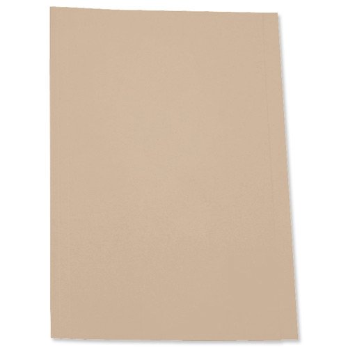 5 Star Office Document Folder Dividers Square Cut Recycled 250gsm Foolscap Buff (Pack of 100)