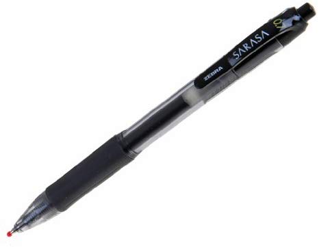 Zebra Sarasa Gel Pen - Black, 3 Count (Pack of 1), 1518, Black (3 Pack)