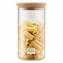 BODUM 85251092 Yohki Storage Jar with Cork Lid, Glass, Clear, Transparent, 2.0 Liter