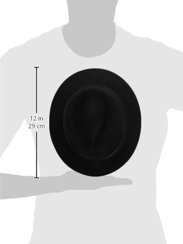 Smiffys Indestructible Fedora Hat, Black with Band, 1920's Razzle Fancy Dress, 1920s Dress Up Hats Halloween - Image 3