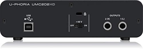 Behringer UMC202HD Audiophile 2x2, 24-Bit/192 kHz USB Audio Interface with Midas Mic Preamplifiers, Black, Einheitsgröße - Image 3
