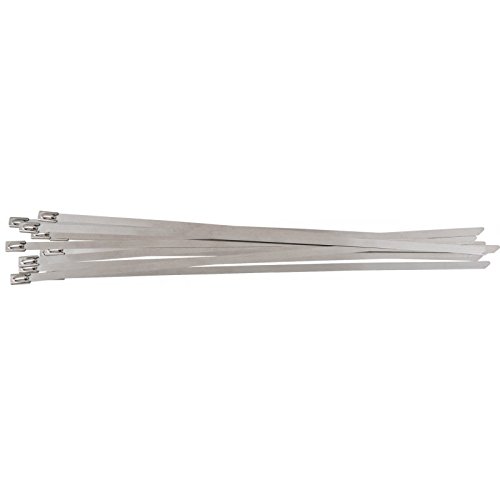 KS Tools 115.1593 Stainless steel ball-lock cable ties, 4,6x350mm, Silber