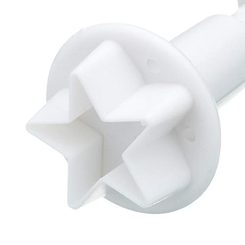 KitchenCraft Sweetly Does It Fondant Cutters for Cake Decorating Star Designs, Plastic, Pack of 3,White, Set of 3 - Image 3