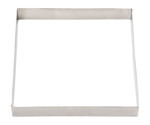 DECORA 0063787 Stainl. Steel Square Shape 20 X 20 X H 6 Cm, Silver, 20 x 20 x 6 cm