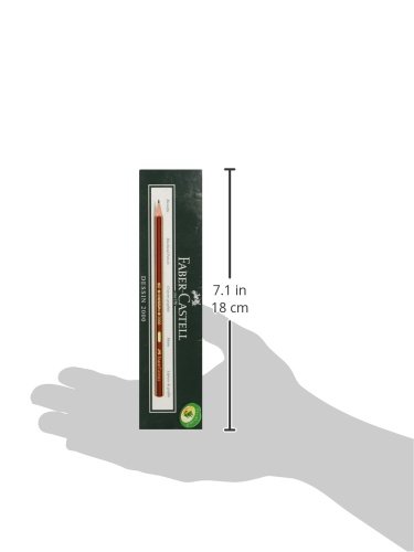 Faber-Castell Dessin 2000 B Pencil (Pack of 12), Gold,Red - Image 2
