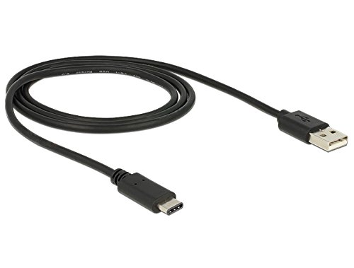 DeLock USB Type C 2.0 to USB 2.0 A Male Charging Cable, black - black - Image 2