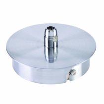 SLV Ceiling Rosette FITU 1er Rose Round incl. Strain Relief/Chrome, Steel