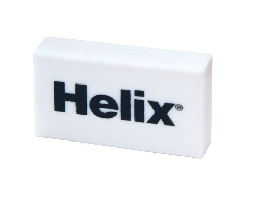 Helix Small White Classic Erasers (Box of 40), 34MM