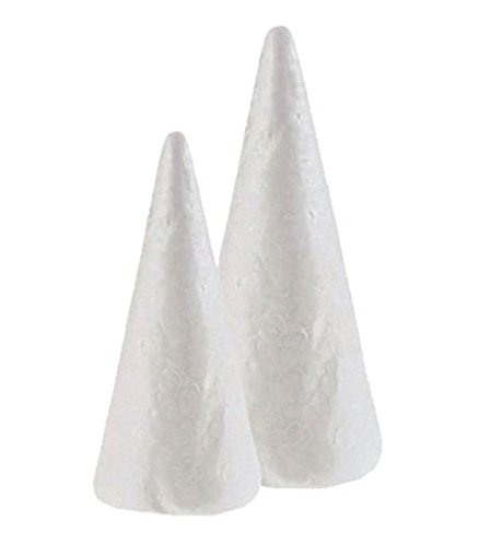 Grafoplas 422325 - Polystyrene Shape Cone 3 Units, transparent, 10 cm