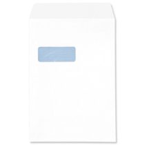 5 Star Envelopes Pocket Press Seal with Window 90gsm White C4 [Pack of 250]