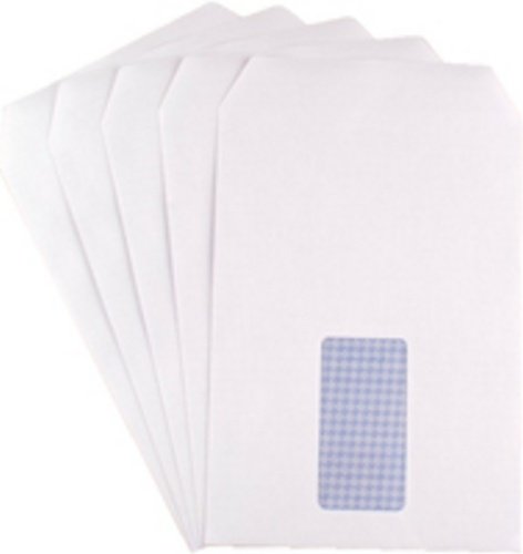 Q-Connect C5 Envelopes Window Pocket Self Seal 90 gsm White (Pack of 500)