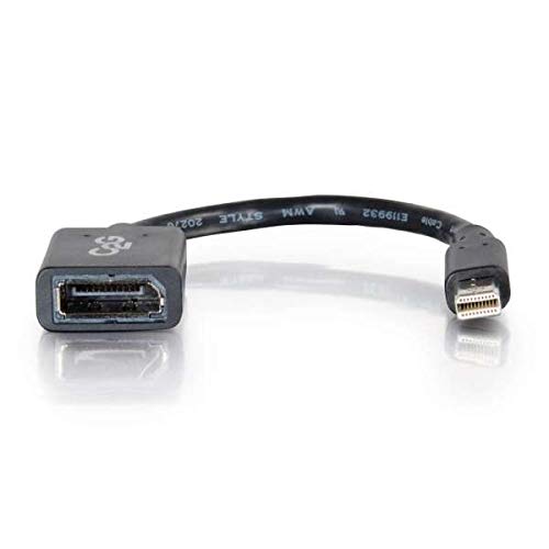 C2G 15CM Mini DisplayPort Male to DisplayPort Female Adapter Black - Image 2