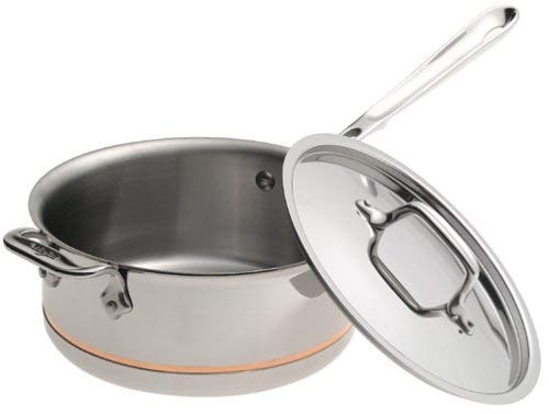All-Clad 6203SS Euro Copper-Core Saucepan with Handle and Lid 20.3 cm, 2.8 litres, Stainless Steel, Stainlesssteel, 2,8 L, 20,3 cm - Image 2