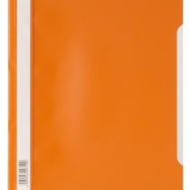 Durable Clear View A4 Document Folder Orange | Transparent Front Cover | Pack of 50 Folders | Ideal for Holding A4 Punched Documents