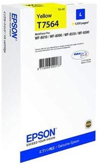 Epson T7564 Yellow Genuine, Ink Cartridge DuraBrite Ultra, Standard Capacity