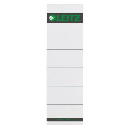 Leitz 16070085 Replacement Spine Labels for Plastic 80 mm Lever Arch Files, Short and Wide, 57 x 191 mm, Card, 16070085, Grey