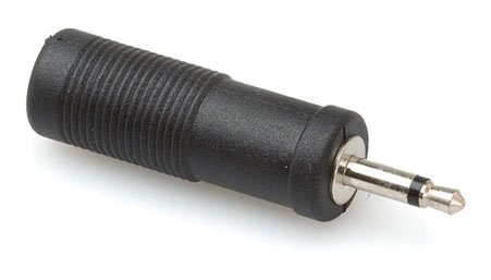 Hosa GMP-113 1/4 Inches TS Female to 3.5 Millimeters TS Male Adapter, Black