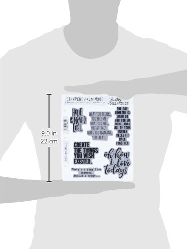 Stampers Anonymous Tim Holtz Cling Stamps 7-inch X 8.5-inch Ponderings, Multicolour, 0.25x7.5x9.65 cm - Image 2