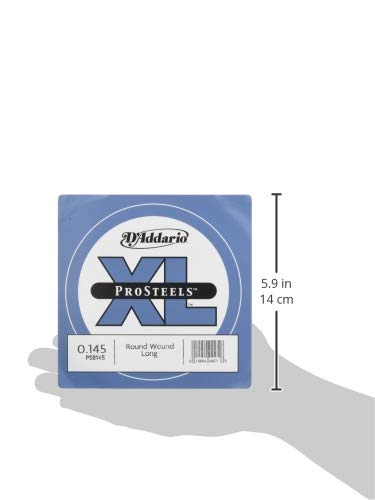 D'Addario PSB145 ProSteels Bass Guitar Single String, Long Scale, .145, Clear - Image 2