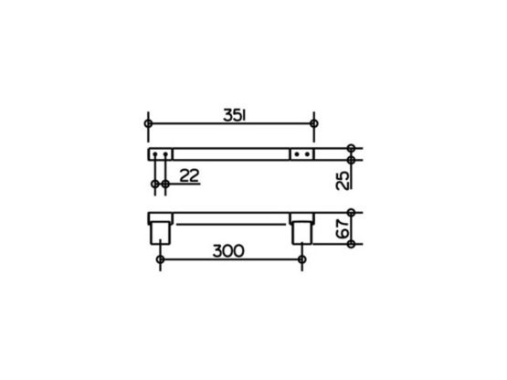 Keuco Plan 14907 Grab Rail Chrome - Image 2