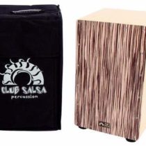 PURE GEWA CLUB SALSA F830112 Cajon with Tuning Key for String Adjustment, Bag, Handle and Rucksack Straps