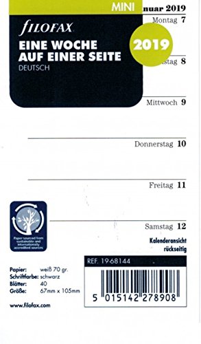Filofax 000019-68144 Calendar, White