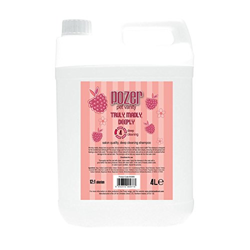 Pozer Truly Madly Deeply Dog Shampoo, Deep Cleansing for Smelly Dirty & Greasy Coats, Leaves the Coat Soft & Clean