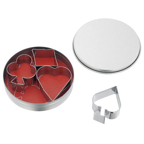 Judge Bakeware 4 Piece Playing Card Cutters, Silver