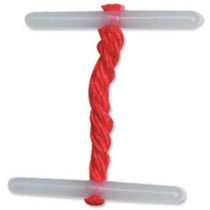 5 Star Treasury Tags Plastic-ended 25mm Red [Pack of 100]