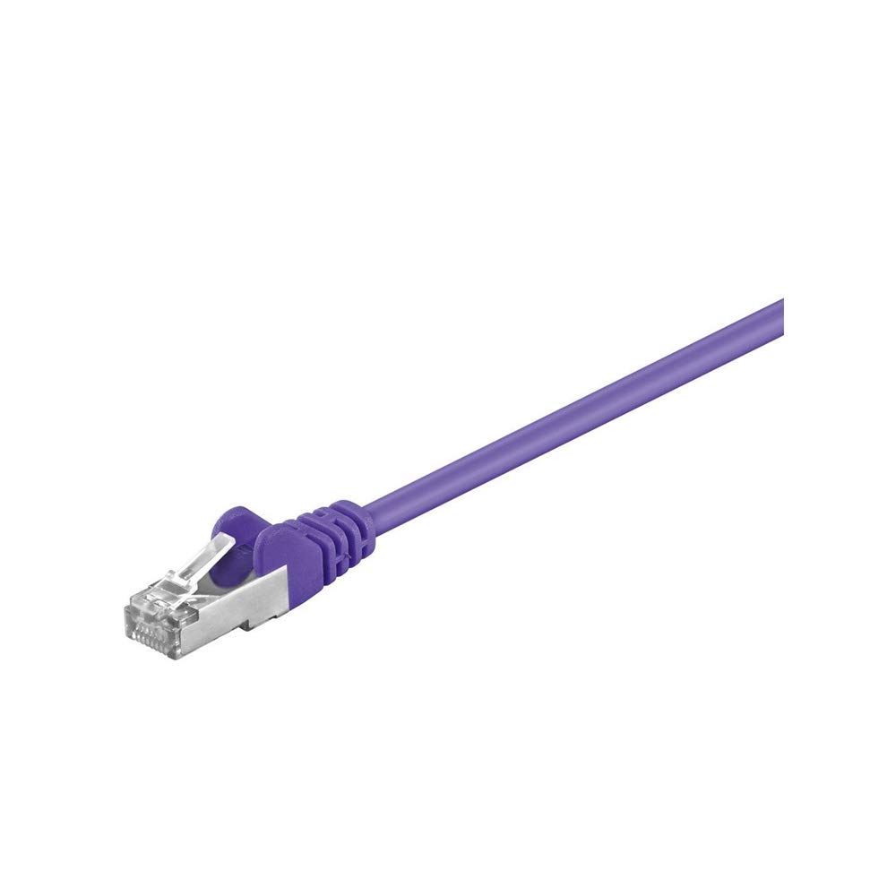 Goobay 93512 CAT 5e Patch Cable, SF/UTP, Violet, 0.5m Length