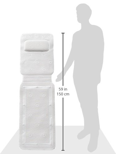 Ability Superstore Long Non-slip Bath Mat with Pillow 49 x 14 inch - Image 4