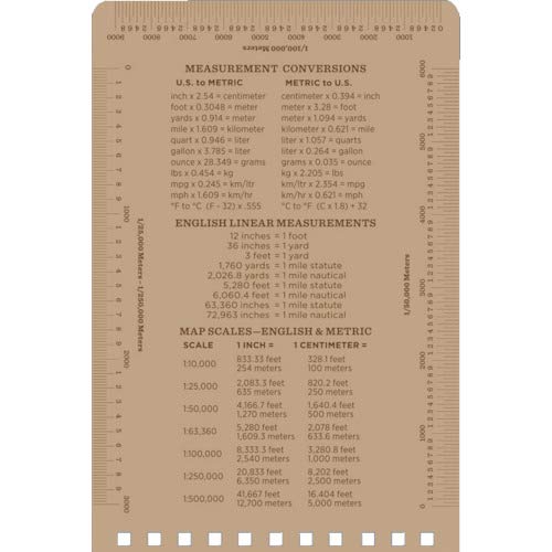 Rite in the Rain Waterproof Paper Pocket Notebook Top Spiral Bound Tan 4 x 6 Inch Cover Polydura 19 Gauge 100 Pages 50 Sheets Wire-o Binding Imperial & Metric Rulers Covnersaion table & Map Scale - Image 3