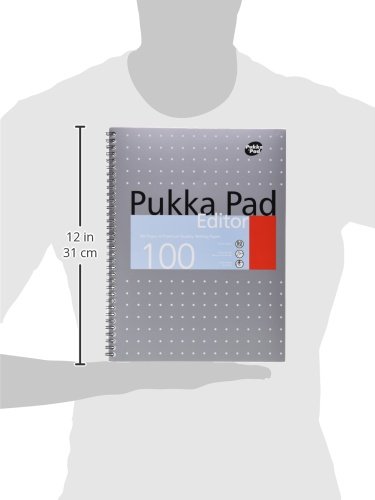 Pukka Pad, A4+ Metallic Editor Pad 3 Pack - Wirebound Notebook with 8mm Lines and 80GSM Paper - 100 Pages - Image 3