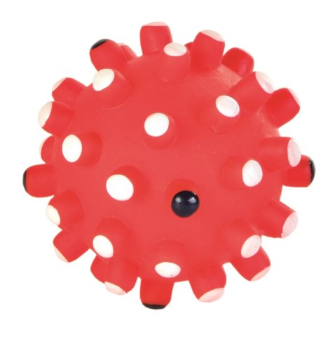 TRIXIE hedgehog ball for dogs ø 6 cm, blue, 3428, vinyl, large pimples, squeaker, chewing, retrieving - Image 4