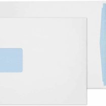 Blake Purely Packaging C5 229 x 162 x 25 mm 120 gsm Gusset Pocket Peel & Seal Window Envelopes (6001) White - Pack of 125